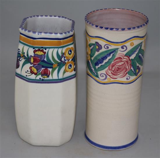 Five Carter Stabler Adams vases, tallest 10in.